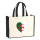 Jutetasche Algerien Flagge Herz 21 Liter Black
