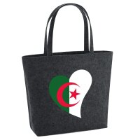 Filzshopper Algerien Flagge Herz, 22 Liter