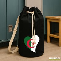 Seesack Algerien Flagge Herz 20 Liter Black