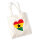 Jutebeutel Ghana Flagge Herz 10 Liter