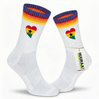 Unisex Socken Ghana Flagge Herz Baumwolle