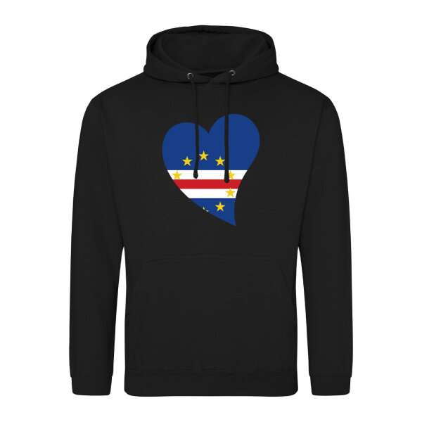 Unisex Hoodie Kap Verde Flagge Herz