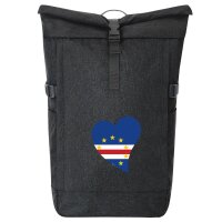 Kurierrucksack Kap Verde Flagge Herz 30-44 Liter Black...