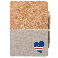 Notizbuch A5 Kap Verde Flagge Herz 80 Blatt inkl....