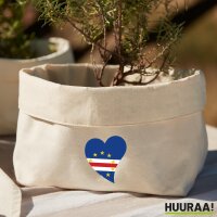 Organizer Kap Verde Flagge Herz
