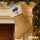 Weihnachtsstrumpf Kap Verde Flagge Herz Beige Jute
