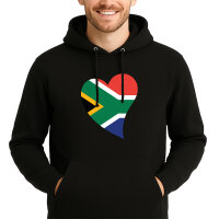 Unisex Hoodie Südafrika Flagge Herz