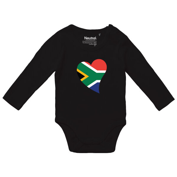 Baby Body Südafrika Flagge Herz