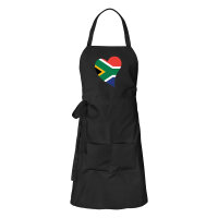 Schürze Südafrika Flagge Herz mit Taschen