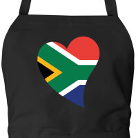 Schürze Südafrika Flagge Herz mit Taschen