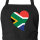 Schürze Südafrika Flagge Herz mit Taschen