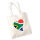 Jutebeutel Südafrika Flagge Herz 10 Liter