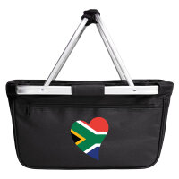 Einkaufskorb faltbar Südafrika Flagge Herz 20 Liter...