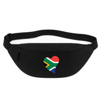 Bauchtasche Südafrika Flagge Herz 2,5 Liter Black