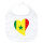 Baby Lätzchen Senegal Flagge Herz Klettverschluss