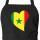Schürze Senegal Flagge Herz mit Taschen