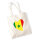 Jutebeutel Senegal Flagge Herz 10 Liter