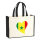 Jutetasche Senegal Flagge Herz 21 Liter Black