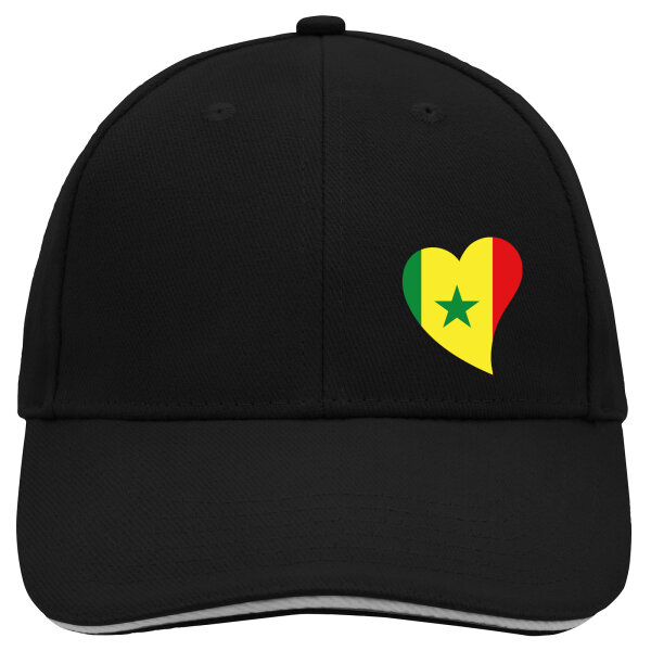 Kappe Senegal Flagge Herz