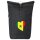 Kurierrucksack Senegal Flagge Herz 30-44 Liter Black Melange
