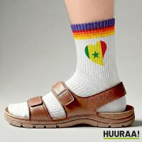 Unisex Socken Senegal Flagge Herz Baumwolle