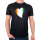 Herren T-Shirt Elfenbeinküste Flagge Herz