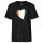 Herren T-Shirt Elfenbeinküste Flagge Herz