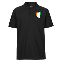 Herren Polo Shirt Elfenbeinküste Flagge Herz