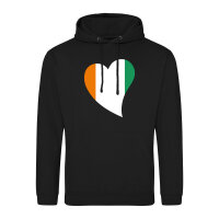Unisex Hoodie Elfenbeinküste Flagge Herz