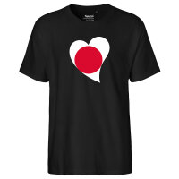 Herren T-Shirt Japan Flagge Herz