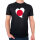 Herren T-Shirt Japan Flagge Herz
