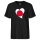 Herren T-Shirt Japan Flagge Herz