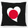Kissen Japan Flagge Herz 40x40cm