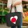 Filzshopper Japan Flagge Herz, 22 Liter