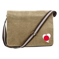 Umhängetasche Japan Flagge Herz 14 Liter