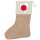 Weihnachtsstrumpf Japan Flagge Herz Beige Jute
