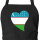 Schürze Usbekistan Flagge Herz mit Taschen