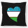 Kissen Usbekistan Flagge Herz 40x40cm