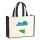Jutetasche Usbekistan Flagge Herz 21 Liter Black