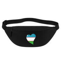 Bauchtasche Usbekistan Flagge Herz 2,5 Liter Black