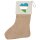 Weihnachtsstrumpf Usbekistan Flagge Herz Beige Jute