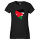 Damen T-Shirt Jordanien Flagge Herz