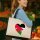 Jutetasche Jordanien Flagge Herz 21 Liter Black