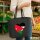 Filz Shopper Jordanien Flagge Herz 22 Liter