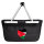 Einkaufskorb faltbar Jordanien Flagge Herz 20 Liter Black