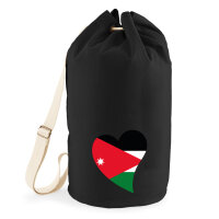 Seesack Jordanien Flagge Herz 20 Liter Black