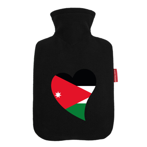 Wärmflasche Jordanien Flagge Herz