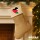 Weihnachtsstrumpf Jordanien Flagge Herz Beige Jute