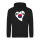 Unisex Hoodie Südkorea Flagge Herz