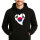 Unisex Hoodie Südkorea Flagge Herz